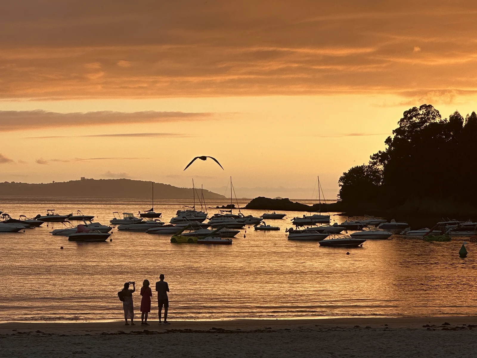 Atardecer en la ría desde la Playa de La Magdalena